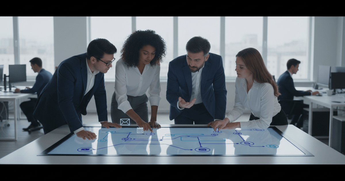 digital interface showing unified client communication log with emails, calls, chats, and social DMs in one timeline for client interaction history tracking software