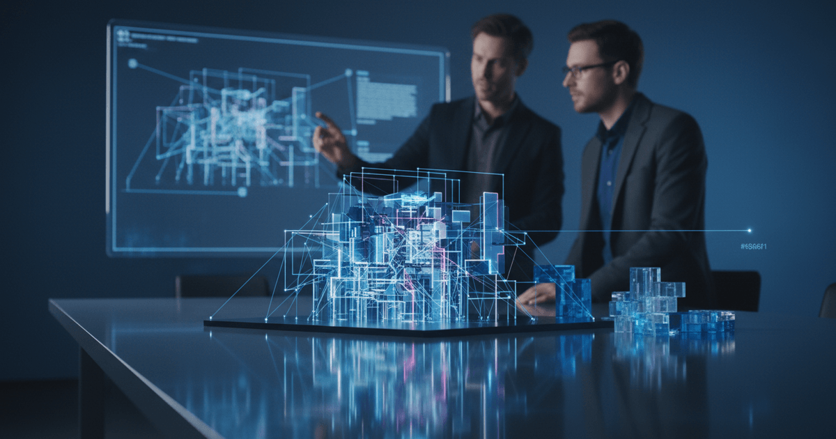 complex CRM data model diagram with interconnected nodes representing lead management and sales pipeline in CRM platform development